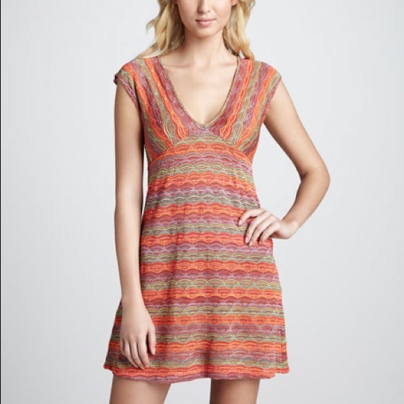 Cecilia Prada Mare Orange Aydane Pointelle Knit Dress - Picture 7 of 7